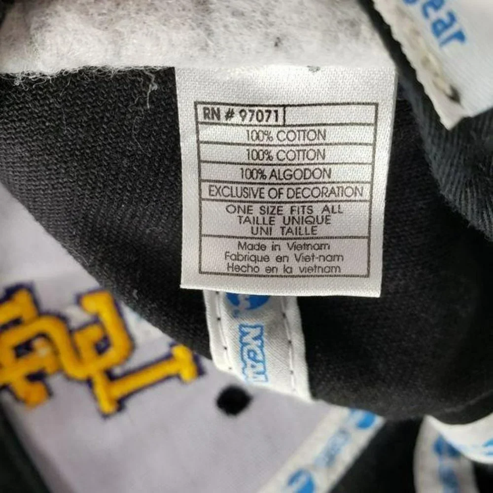 NCAA LSU Tigers Black Embroidered Tiger Face Cap‎ Trucker Baseball Hat